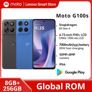 Teléfono Inteligente Global ROM Motorola Moto G100s 5G, Pantalla LCD FHD+ de 6.72 Pulgadas con Protección Ocular y 120Hz, Batería de 7000mAh, Snapdragon 6s Gen4