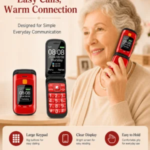 Teléfono móvil con pantalla Dual para personas mayores, dos tarjetas SIM, botón grande, marcación de velocidad, linterna, Radio FM, botón pulsador, llamada SOS