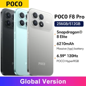 Teléfono Inteligente POCO F8 Pro 5G Versión Global, Pantalla AMOLED POCO HyperRGB de 6.59 Pulgadas y 120 Hz, 50 MP, 6210 mAh, Snapdragon ® 8 Elite