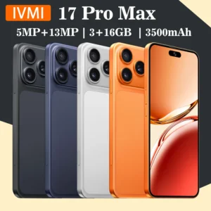 Teléfono Inteligente IVMI Android 17 Promax, Doble SIM, Pantalla de 6.7 Pulgadas, 3 GB de RAM, 16 GB de ROM, Teléfono Celular con WIFI, Play Store, 4G