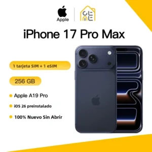 Apple iPhone 17 Pro Max Original Nuevo 12GB RAM 120Hz Pantalla Super Retina XDR de 6.9" Chip A19 Pro Sistema de Cámara Fusion de 48MP 5G