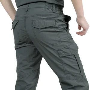 Pantalones Cargo tácticos de verano para hombre, pantalones ligeros informales impermeables, pantalones casuales resistentes al desgaste, senderismo al aire libre con múltiples bolsillos