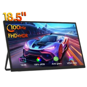 ZEUSLAP 18,5 pulgadas 1920*1080P 100Hz HDMI tipo C Monitor portátil para juegos para teléfono, NS, PS5, XBOX, PC, pantalla extensible para ordenador portátil