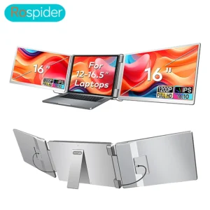 Extensor de pantalla dual FHD IPS Pantalla para juegos Monitor retroiluminado LCD portátil Alta definición para productividad Rospider de 14 a 16 pulgadas