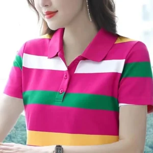Camisetas de verano para mujer, camisetas sexys vintage de manga corta 5XL, camisetas tipo polo, camisetas informales sueltas estilo bohemio