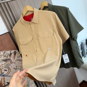 Camisa de Pesca de Manga Corta para Hombre MengRuiCard, Tejido de Alto Rendimiento, Impermeable, Protección Solar, Corte Holg...