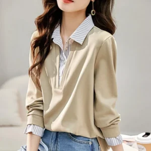 Camisetas informales para ir al trabajo, Polo holgado para mujer, ropa de estilo coreano Y2k, ventas de moda, ropa juvenil básica bonita