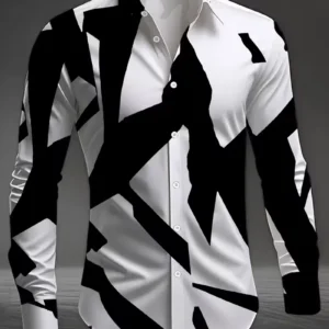 Nueva Camisa para Hombre con Estampado 3D, Camisa Casual Retro para Hombre, Camisa de Manga Larga con Estampado, Prenda de Moda